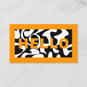 Hello Black and Orange名刺(付き縁ど) 名刺
