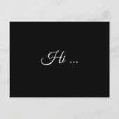 Hello Black Chalk Modern Script Design ポストカード (正面)