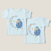 Hello Blue Sheep Kids T-Shirt (デザイン正面&裏面)