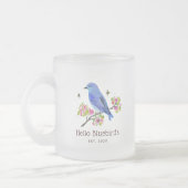Hello Bluebirds Mug – 曇りガラス フロストグラスマグカップ (左)