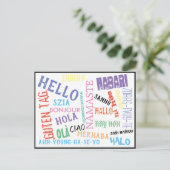 Hello Bonjourジャンボチャオポストカード ポストカード (スタンド正面)