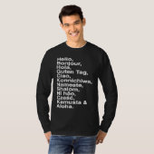 Hello, Bonjour, Hola, Ciao, Aloha  for Language 's Tシャツ (正面フル)