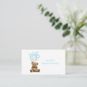 Hello Boy Balloon Teddy Bear Boyベビー エンクロージャーカード (スタンド正面)