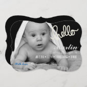 HELLO BOY GIRL TWINS誕生のお知らせ 案内状 (正面/裏面)