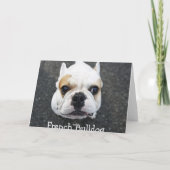 Hello Bulldog Greeting Card - Verse カード (裏面)