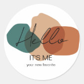 Hello Businessパッケージングステッカー ラウンドシール (正面)