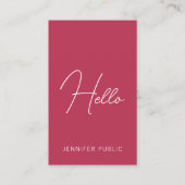 Hello Business Cards モダン Vertical 名刺 (正面)
