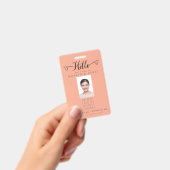Hello Business Photo ID Identification Plastic バッジ (手持ち)