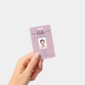 Hello Business Photo ID Identification Plastic バッジ (手持ち)