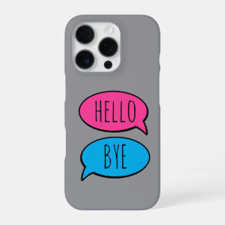 Hello Bye Grey phone Case iPhone 16 Proケース