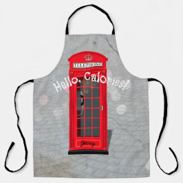 Hello, Calories! Red London Phone Booth エプロン