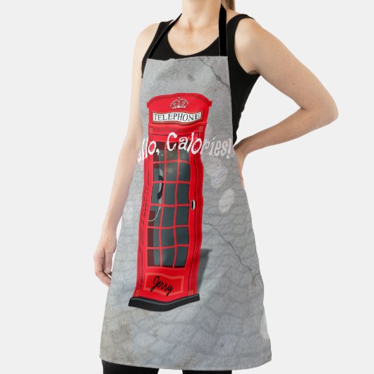 Hello, Calories! Red London Phone Booth エプロン (インサイチュ)