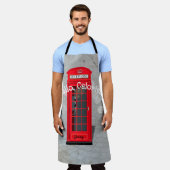Hello, Calories! Red London Phone Booth エプロン (着用した状態)
