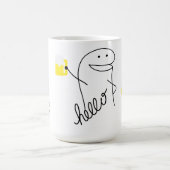 HELLO CARTOONおもしろい従業員の同僚ギフトマグ コーヒーマグカップ (中央)