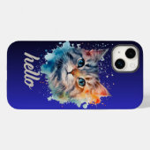 Hello Cat IPhoneケース Case-Mate iPhoneケース (裏面 (横))