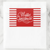 Hello Christmas Holidayステッカー 長方形シール (バッグ)