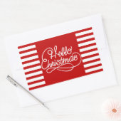 Hello Christmas Holidayステッカー 長方形シール (封筒)