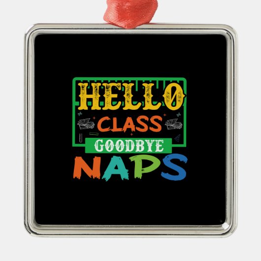 Hello Class Goodbye昼寝 メタルオーナメント (正面)