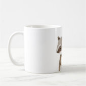 Hello Cute Raccoon Animal コーヒーマグカップ (左)