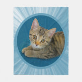 Hello cutie - cute kitten フリースブランケット (正面)
