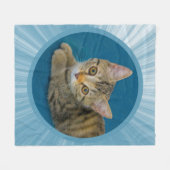 Hello cutie - cute kitten フリースブランケット (正面(横))