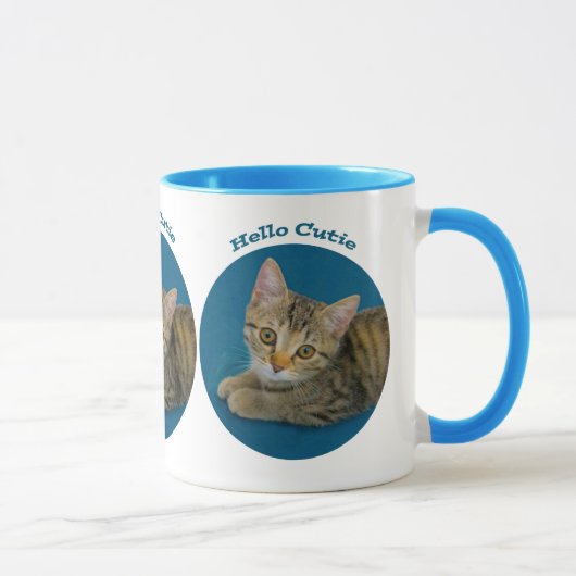 Hello cutie - cute kitten マグカップ (右)