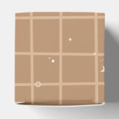 Hello Cutie Girly Cute Brown Gingham Baby Shower フェイバーボックス (上部)