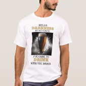 Hello Darkness – スタウトTシャツを飲む Tシャツ (正面)