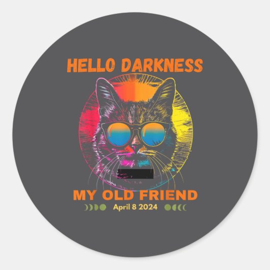 Hello Darkness Friend 日食 ラウンドシール (正面)