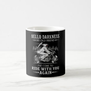 Hello Darkness My Old Friendバイクを持っ来ている コーヒーマグカップ