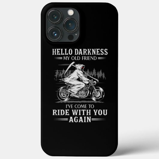 Hello Darkness My Old Friendバイクを持っ来ている Case-Mate iPhoneケース (裏面)