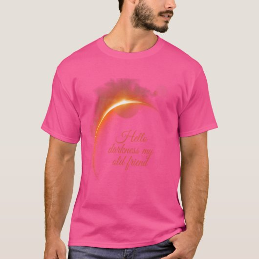 Hello Darkness My Old Friend 太陽の Eclipse 2024 Tシャツ (正面)