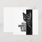 Hello Darkness My Old Friend 黒猫のスケッチ V2 招待状 (正面/裏面)