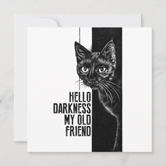 Hello Darkness My Old Friend 黒猫のスケッチ V2 招待状 (正面)