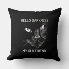 Hello Darkness My Old Friend Cat – バージョン2 クッション