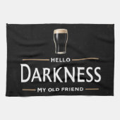 Hello Darkness My Old Friend Funny St Patricks Day キッチンタオル (横)