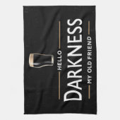 Hello Darkness My Old Friend Funny St Patricks Day キッチンタオル (縦)