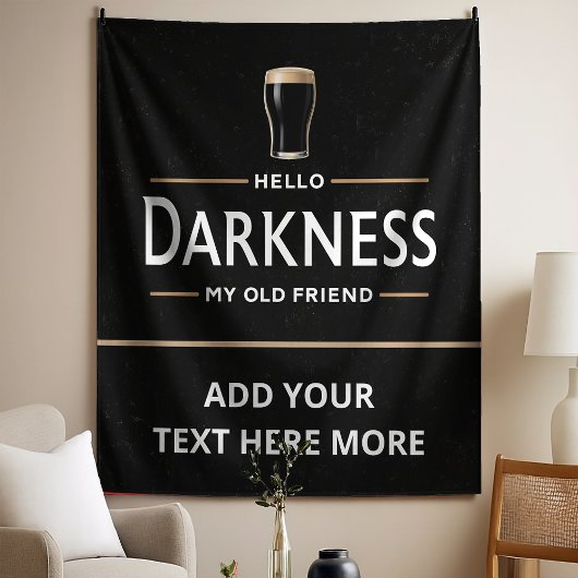 Hello Darkness My Old Friend Funny St Patricks Day タペストリー