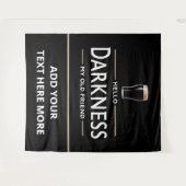 Hello Darkness My Old Friend Funny St Patricks Day タペストリー (正面(横))