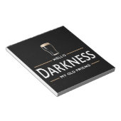 Hello Darkness My Old Friend Funny St Patricks Day ノートパッド (アングル)