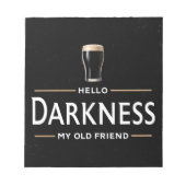 Hello Darkness My Old Friend Funny St Patricks Day ノートパッド (正面)