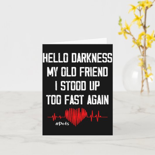 Hello Darkness My Old Friend I Stood Up Too Fast A カード (黄色い花)