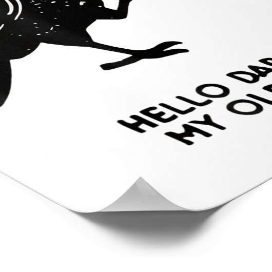 Hello Darkness My Old Friend Meme Crow Drinking Bl ポスター (角)