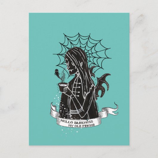 Hello Darkness Vampゴシック(ブラックコーヒーTシャツ付き) ポストカード (正面)