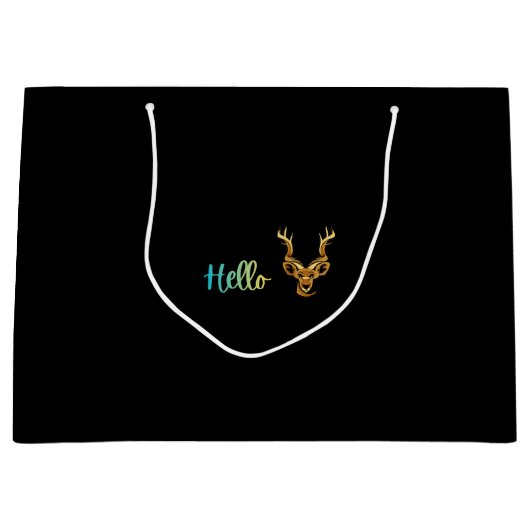 Hello Deer ラージペーパーバッグ (正面)