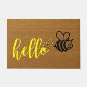 Hello Doormat、Welcome Mat、Bumblee Bee ドアマット (正面)