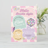 Hello Double Digits 10th birthday party 招待状 (スタンド正面)