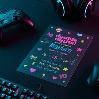 Hello Double Digits Gaming 10th Birthday 招待状