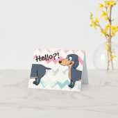 Hello Doxie (4.25インチx 5.5インチ)、ホワイトエンベロープ株式会社 カード (黄色い花)