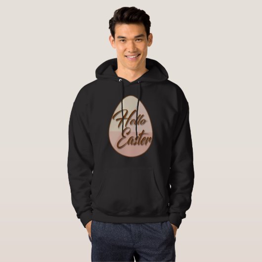 Hello Easter – Minimal Egg Design - camiseta パーカ (正面フル)